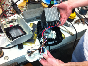 Ceramic heater core from off-the-shelf space heater Ceramic heater core from off-the-shelf space heater