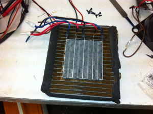 Marking where to cut the original heater core Marking where to cut the original heater core